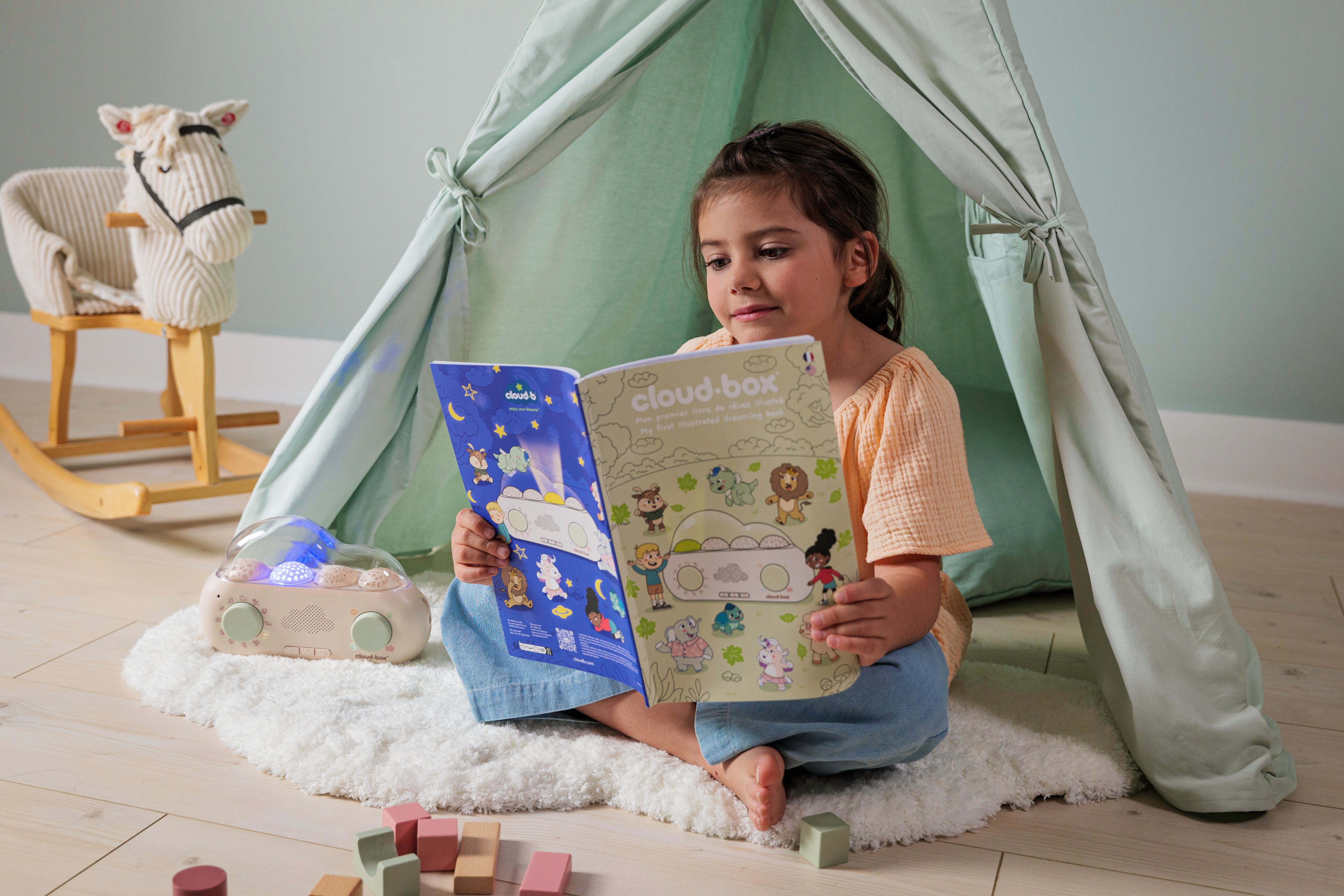 Cloud B - CloudBox™ Verhalen, white noise lichtprojecties - Nederlands & Frans