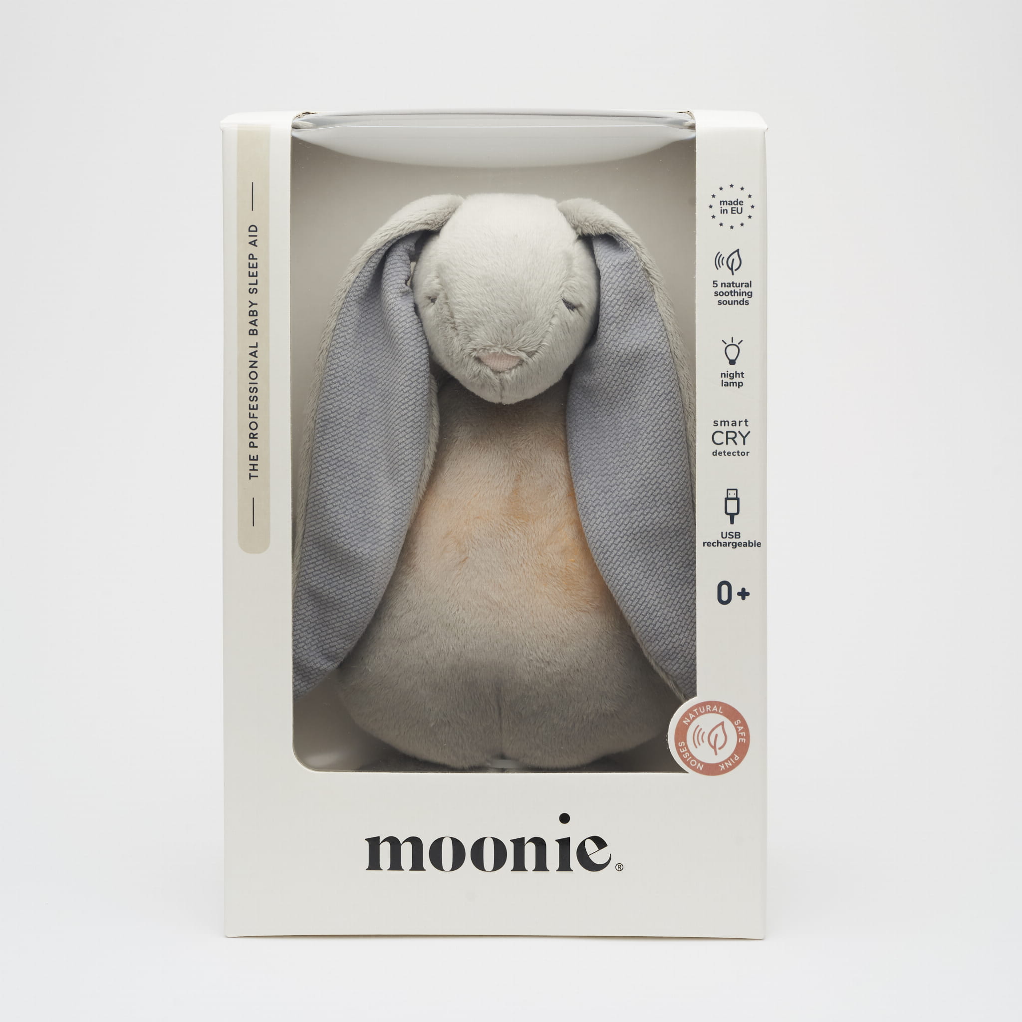 Moonie - Slaapknuffel The Humming Friend 2.0 - Silver White Noise