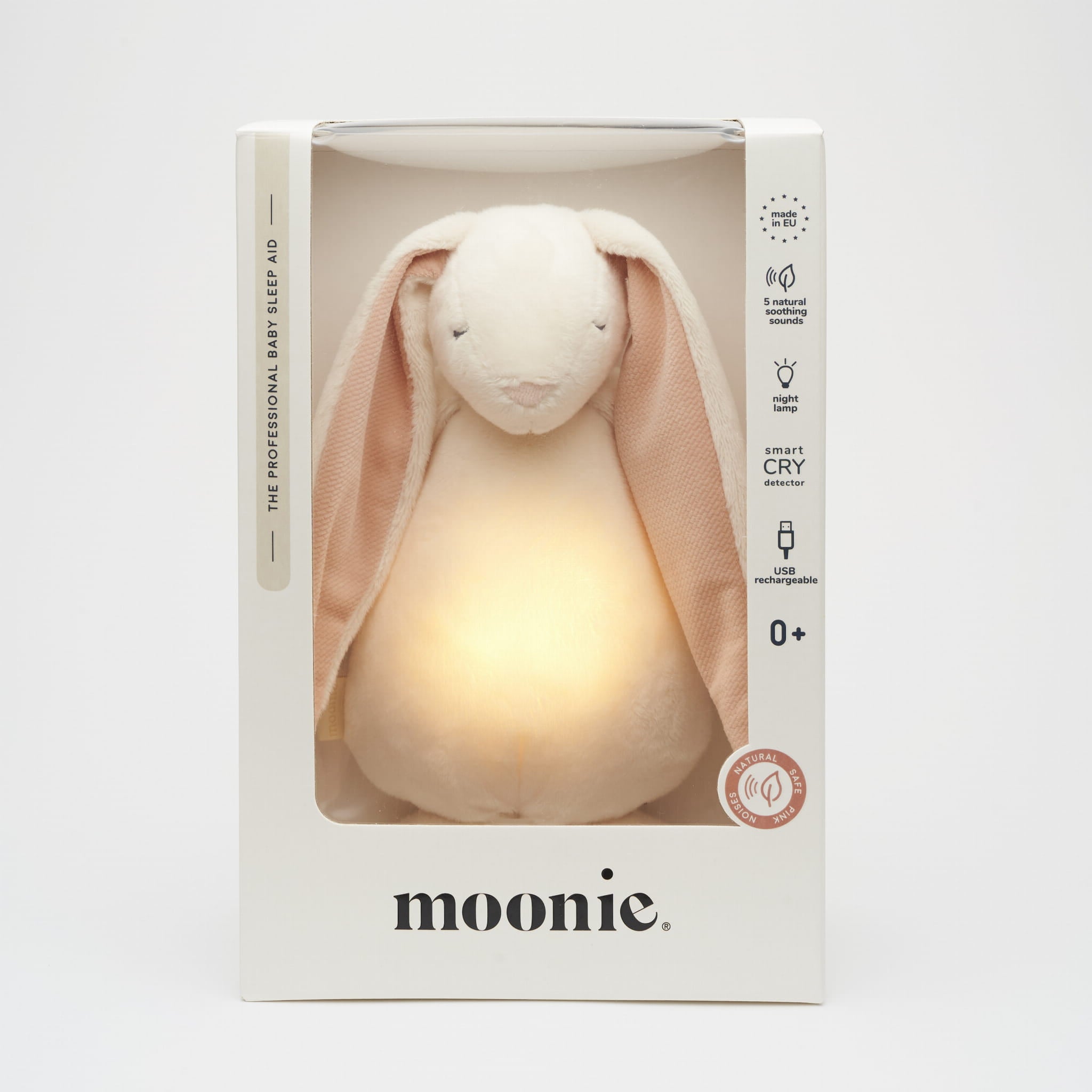Moonie - Slaapknuffel The Humming Friend 2.0 - Cream White Noise