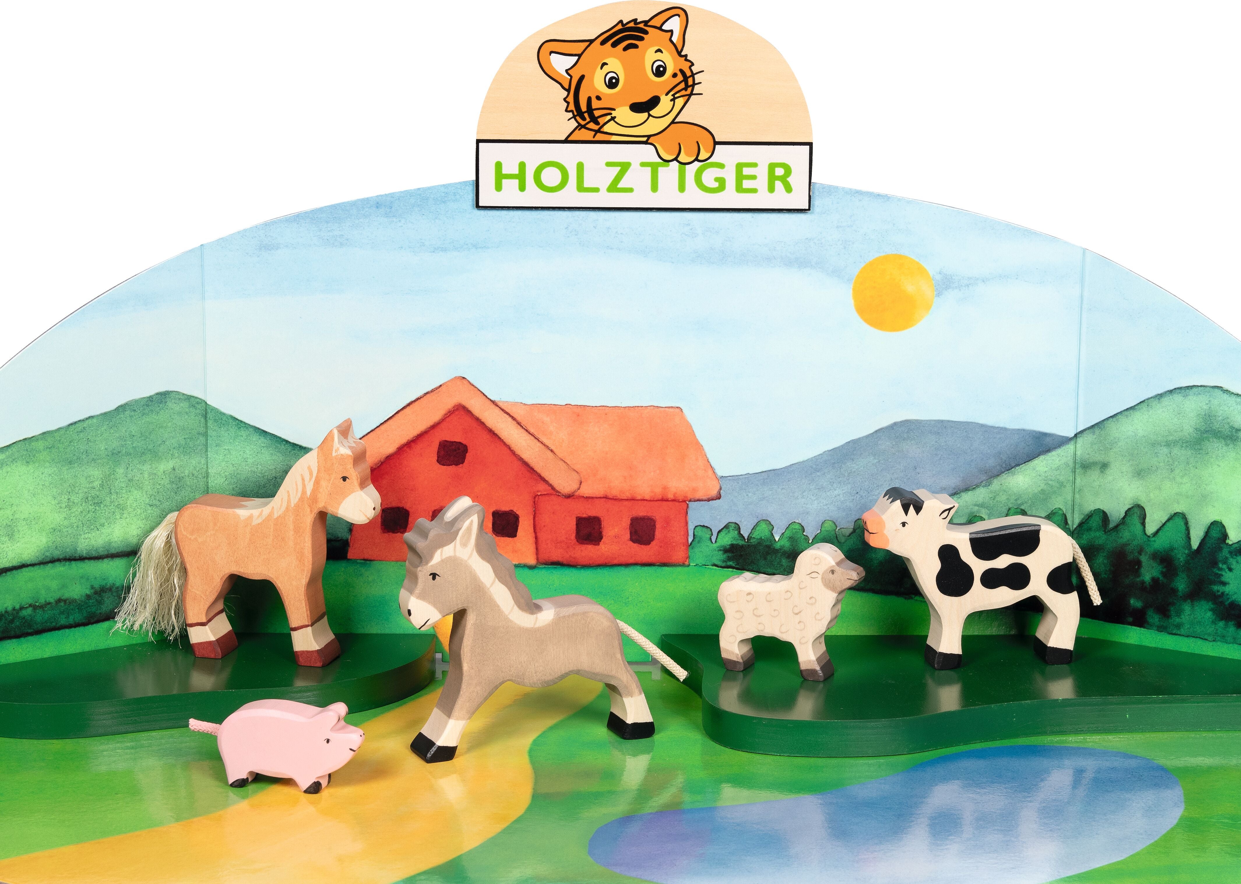 Holztiger - Boerderijdieren Houten Dieren Set - 5 stuks