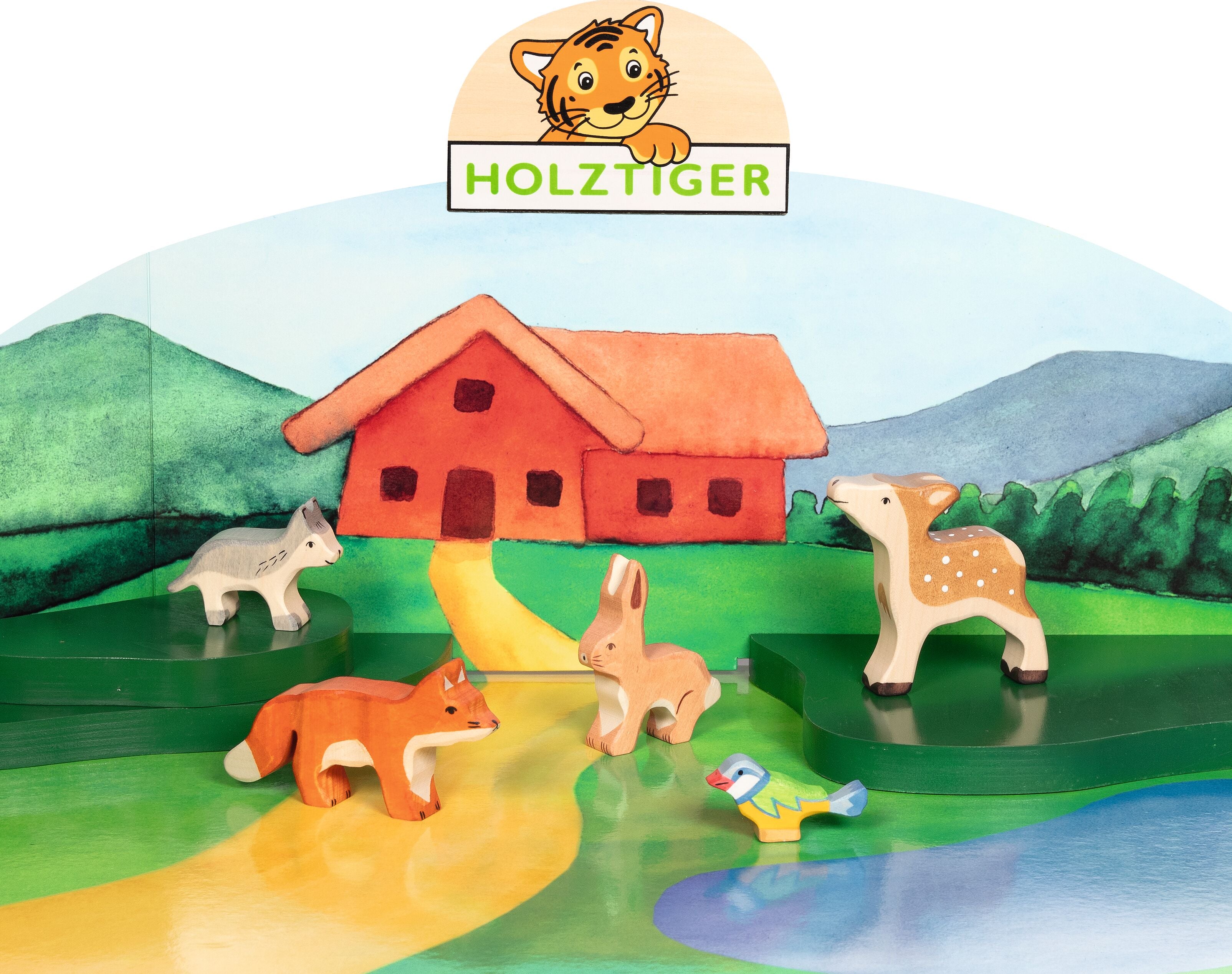 Holztiger - Bosdieren Set -  Houten Dieren - 5 stuks