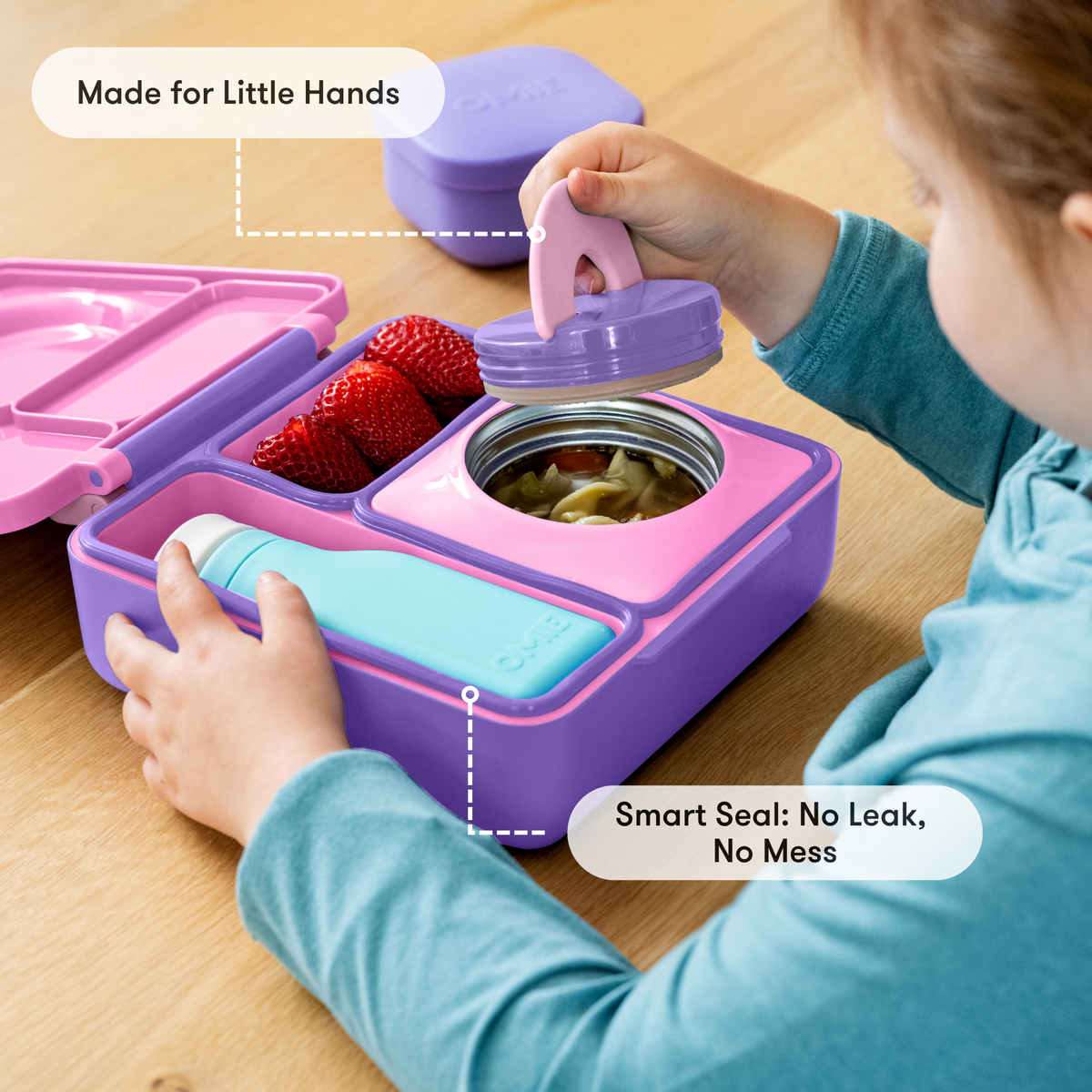 OmieBox Unicorn Pink van bovenaf