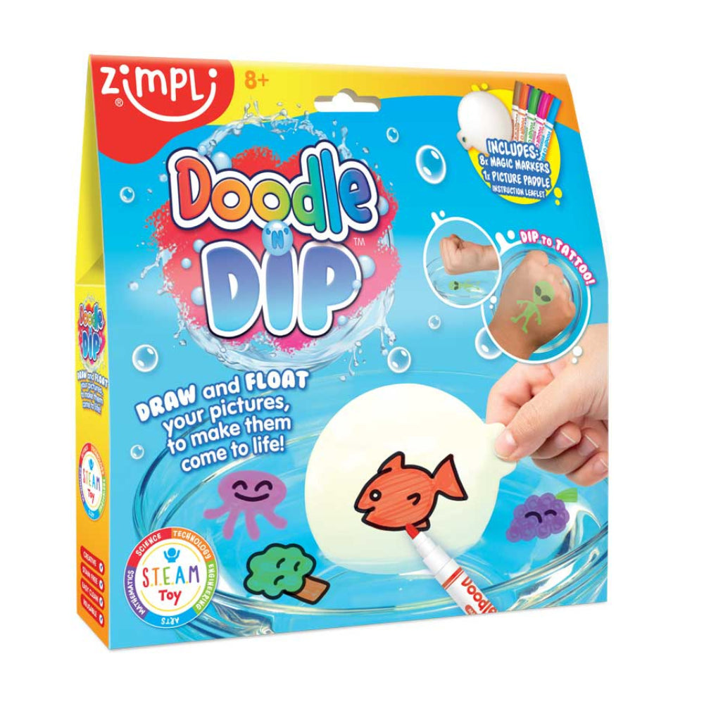Zimpli Kids - Zelfmaak Tattoos Doodle 'n Dip