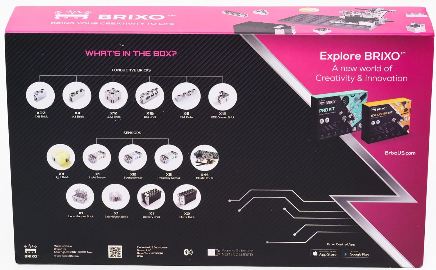 Brixo - elektrische bouw blokken - Master Kit (126 stuks)
