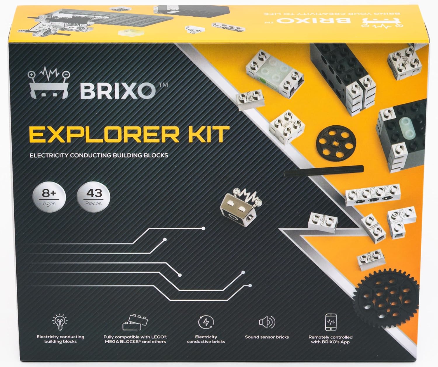 Brixo - elektrische bouw blokken - Explorer (43 stuks)