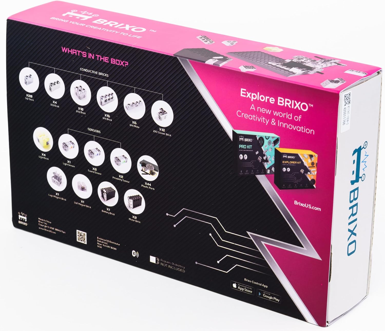 Brixo - elektrische bouw blokken - Master Kit (126 stuks)