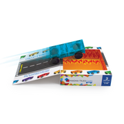 Magna Tiles - 2 stuks Cars Blauw/Oranje Auto's Clear Colors - Constructiespeelgoed