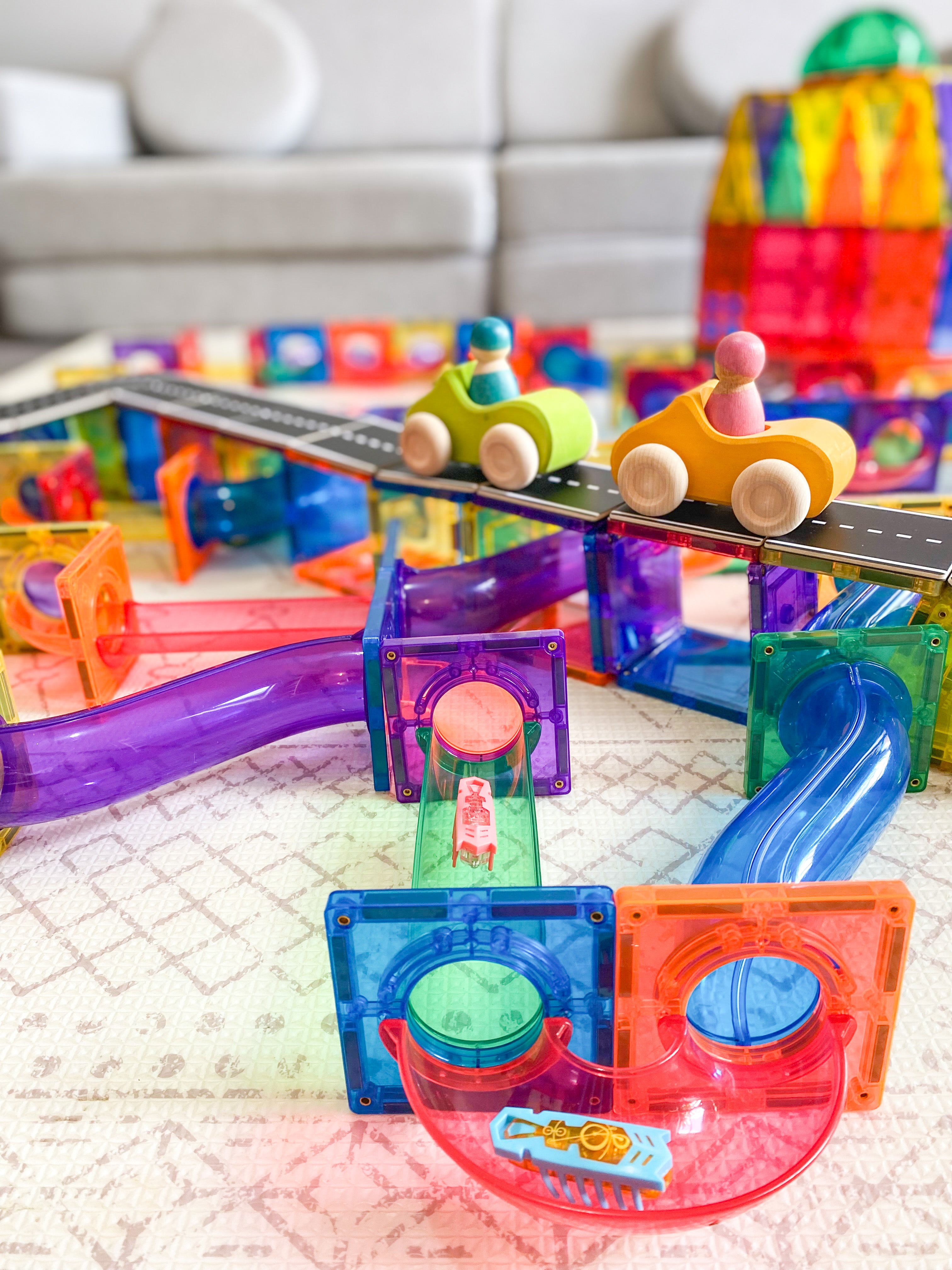 Learn And Grow - Magnetisch constructiespeelgoed Ball Run - 88 stuks