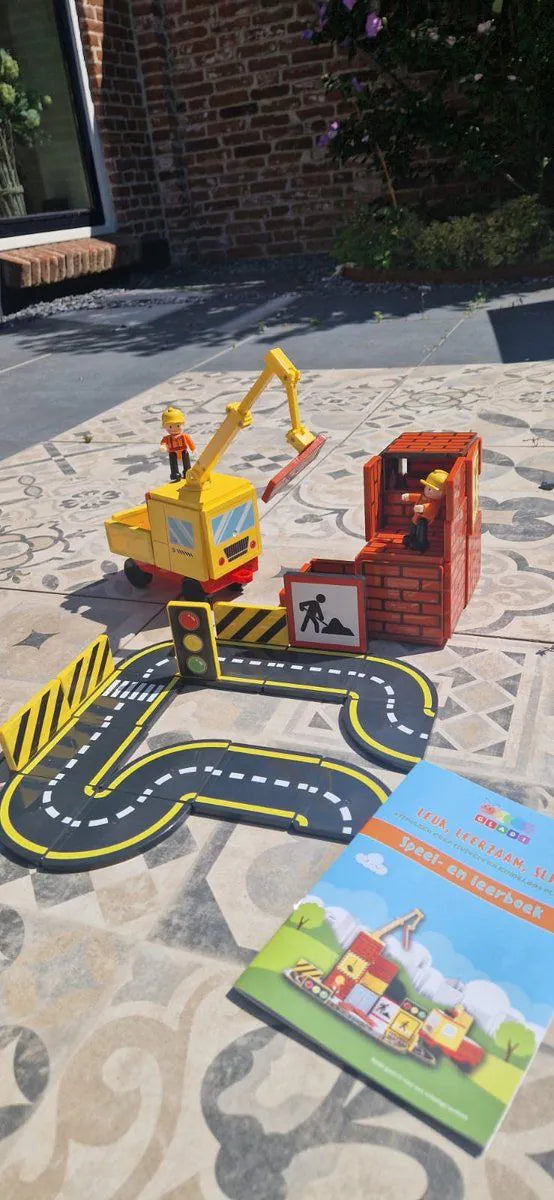 Gladi Tiles - bouwplaats 53 stuks - Magnetic Tiles - Magnetisch Speelgoed