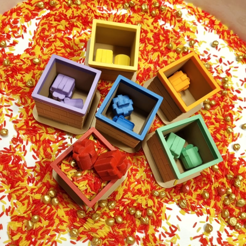 Kiddi - Schoorsteen met Cadeautjes - Set van 6