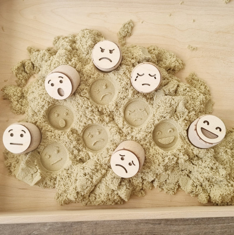 Kiddi - Stempelset Emoties - 6 stempels met gezichtsuitdrukkingen