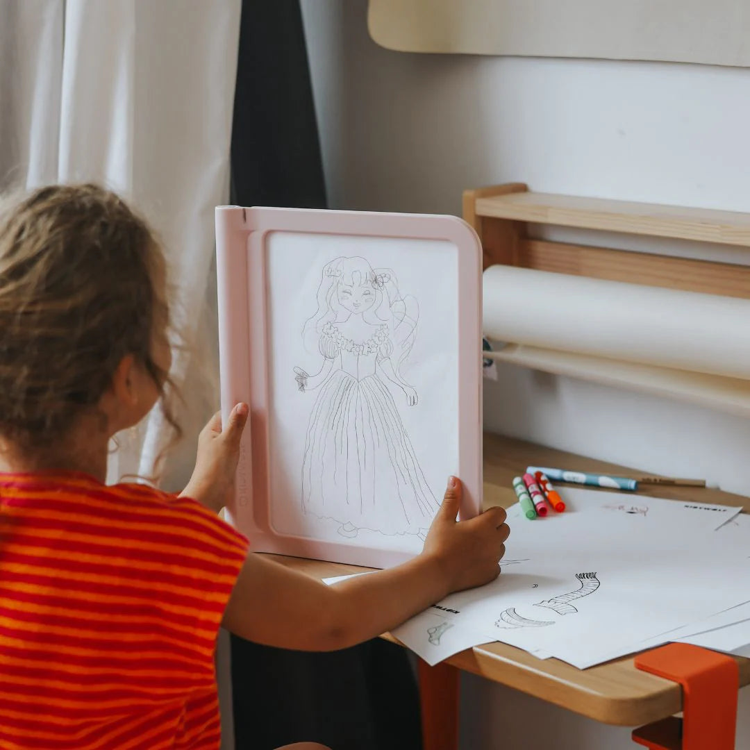 Kidywolf - Kidydraw-pro PINK lichtgevende tekentablet + 4 stiften