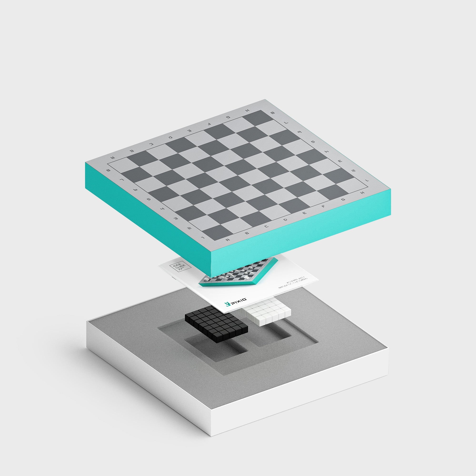 Pixio - Boardgame Pixel Art Chess - 70 magneetblokjes