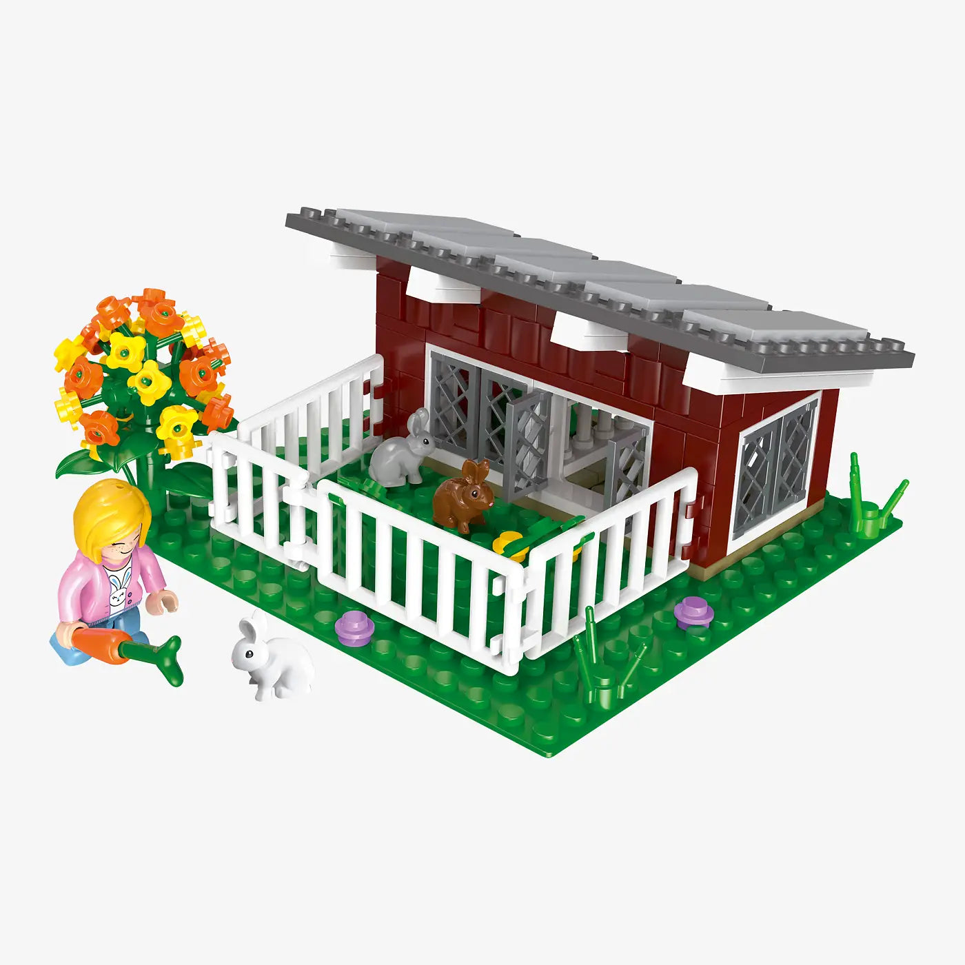 BlueBrixx - Konijnenverblijf (149 bouwstenen) 6+ jaar - bouwset