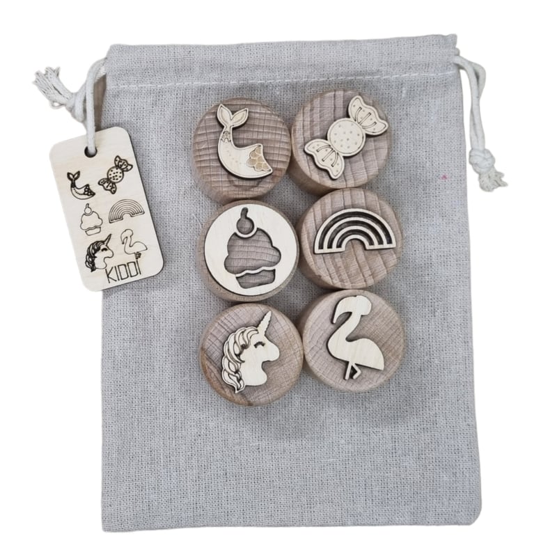 Kiddi - Houten stempelset Sweet – 6 stempels