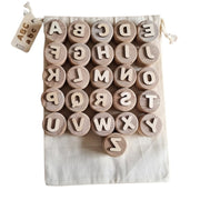 Kiddi - Houten stempelset Letters – dubbelzijdig