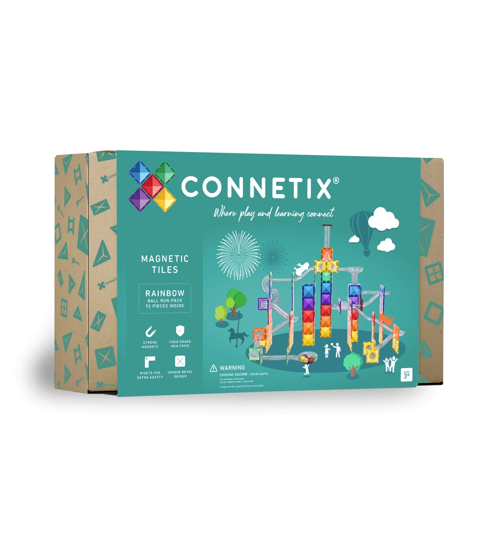 CONNETIX - Ball Run Pack knikkerbaan 92 stuks - magnetisch constructiespeelgoed