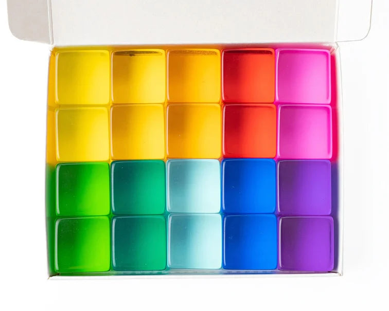 Bauspiel 20 Lucent Cubes Doorzichtige blokken 20 stuks