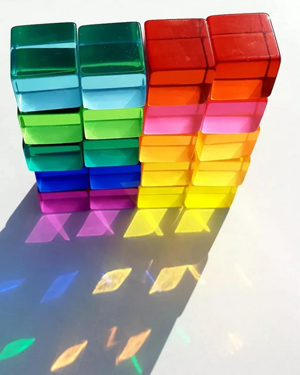 Bauspiel 20 Lucent Cubes Doorzichtige blokken 20 stuks