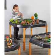SET Tuff Tray zwart (100cm) + Houten Onderstel 66cm hoog