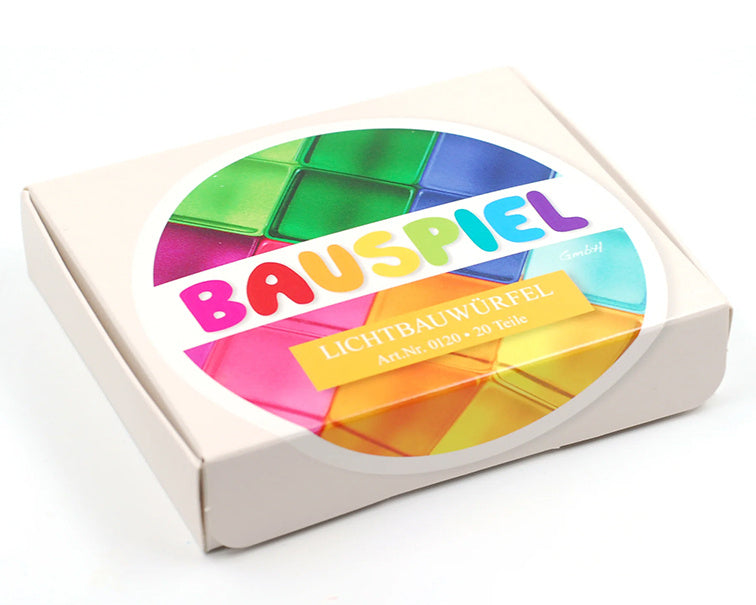 Bauspiel 20 Lucent Cubes Doorzichtige blokken 20 stuks