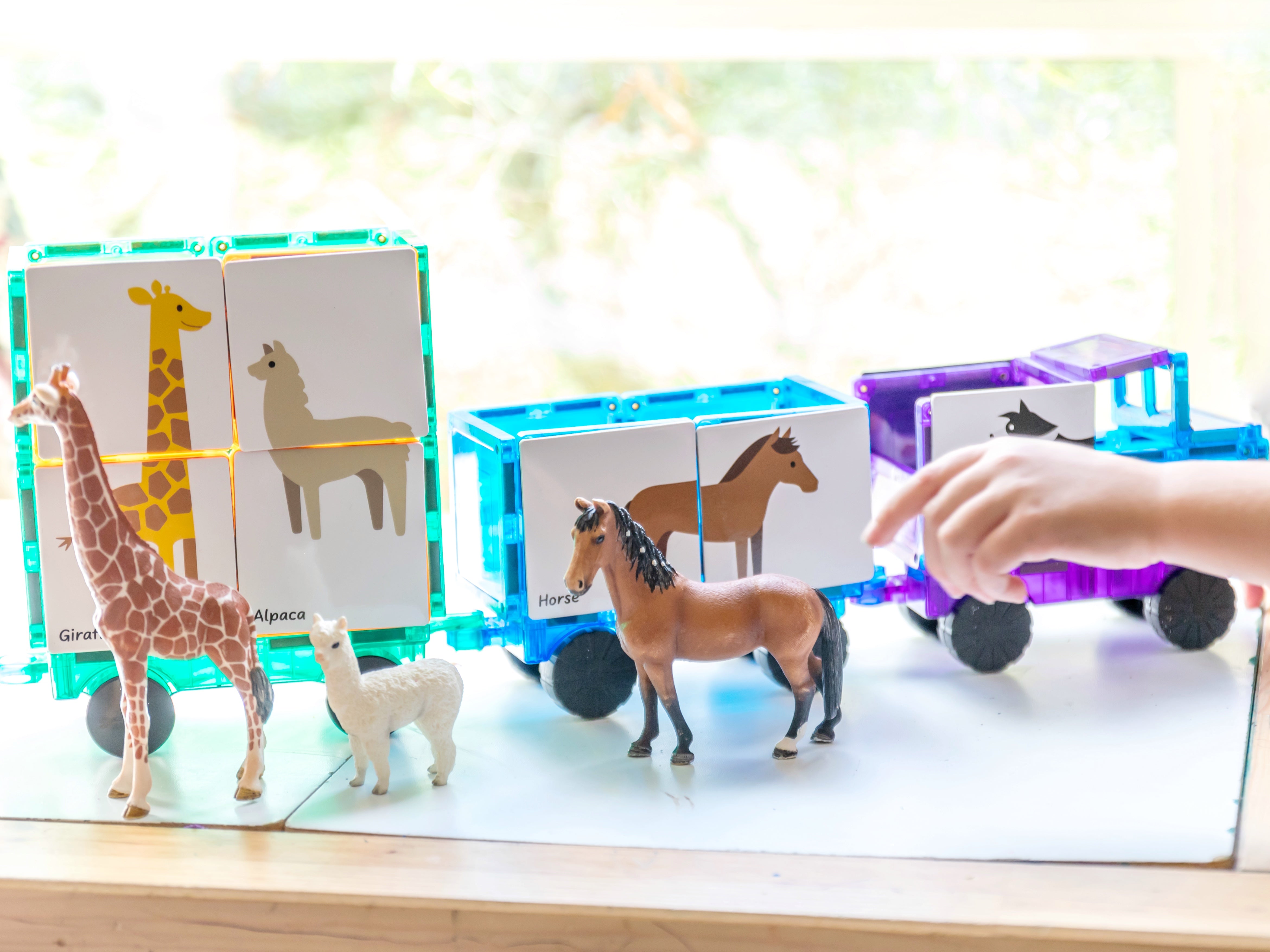 Learn And Grow - Magnetisch constructiespeelgoed Toppers Dieren - 40 stuks