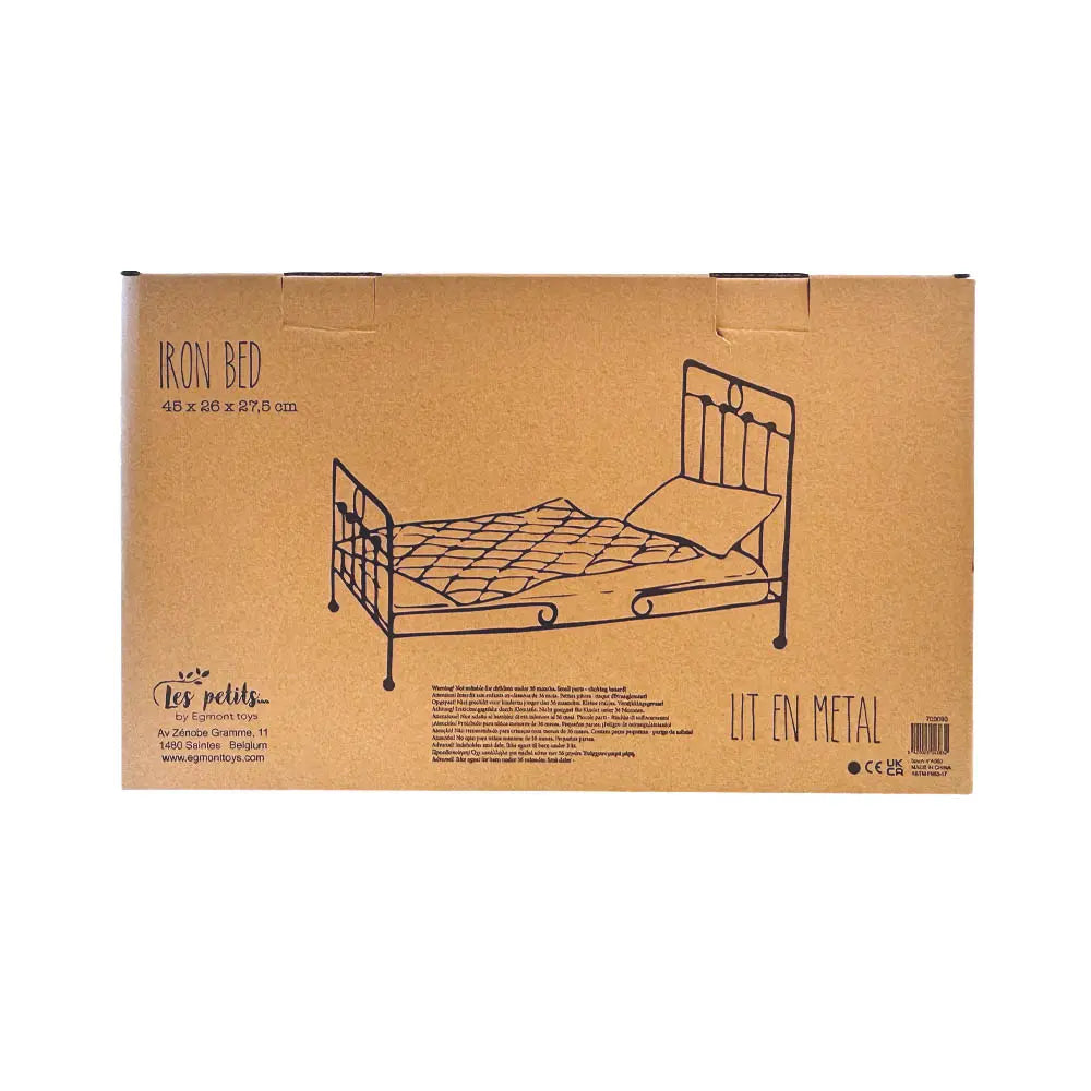 Egmont Toys - Metalen poppenbed met beddengoed