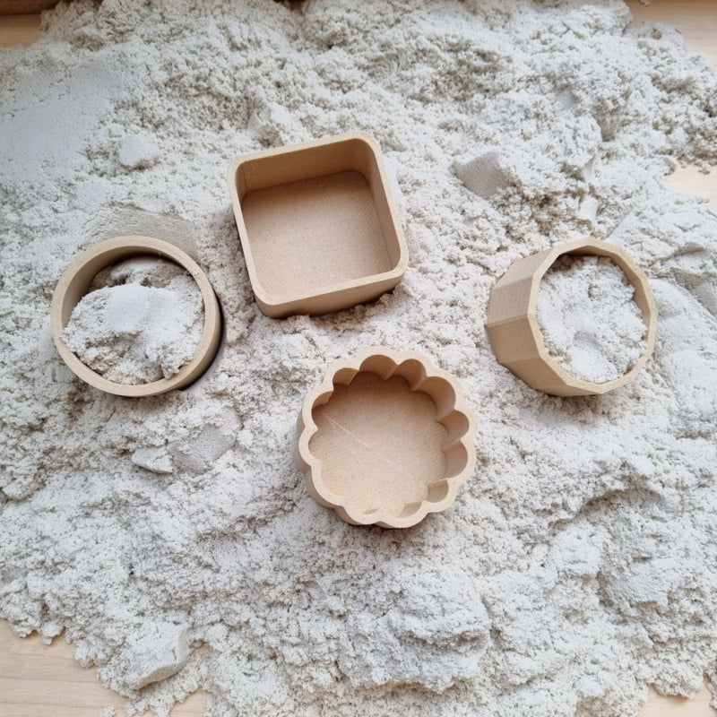 Kiddi - Bio mini bakjes set - 4 stuks in verschillende vormen