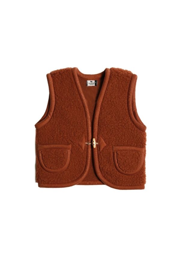 Alwero Jr - Bodywarmer Alpen Caramel - 100% wol