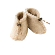 Alwero - Babyslofjes Emo Wol Pluche Beige - 100% wol