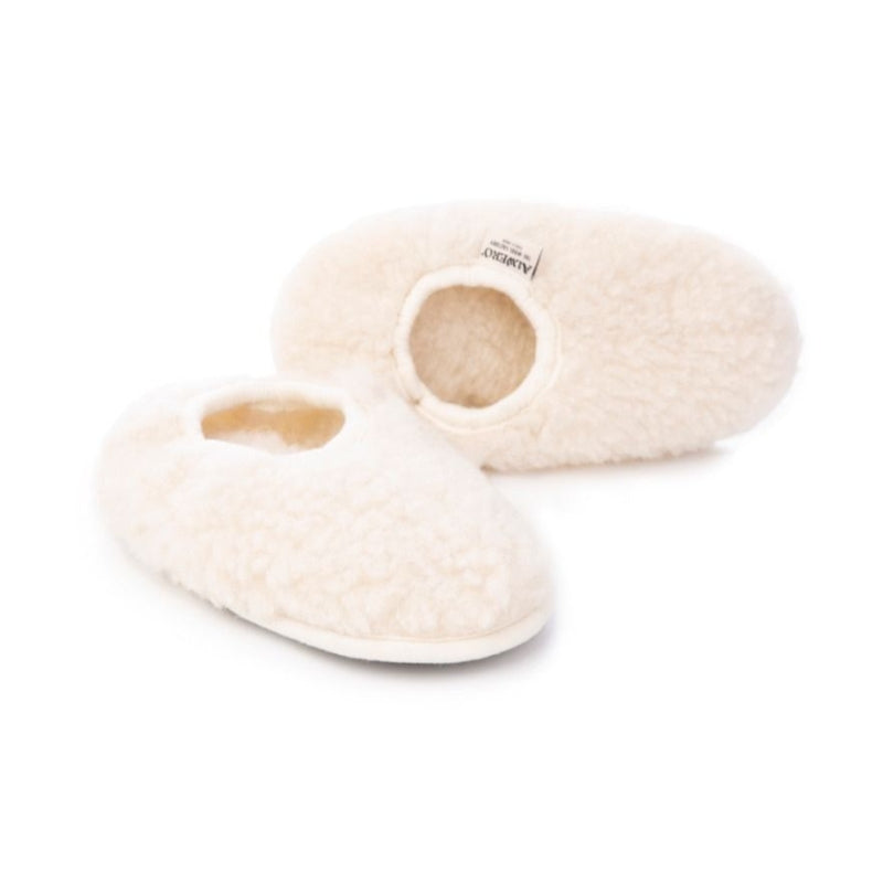 Alwero - Ballerina Sloffen 100% wol (maat 21-34) Eco Naturel