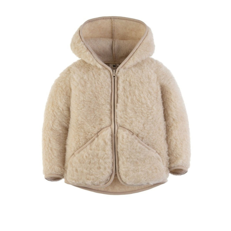 Alwero - Jas Vestje Mody Beige teddy pluche - 100% wol