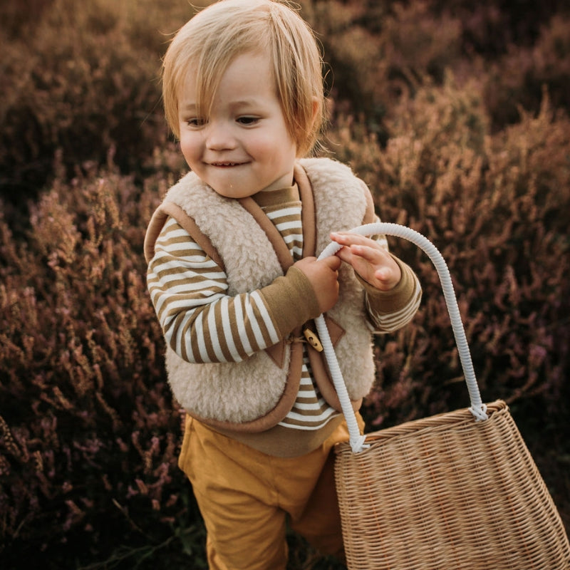 Alwero Jr - Vest of bodywarmer Alpen Beige - 100% wol