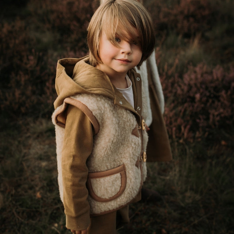 Alwero Jr - Vest of bodywarmer Alpen Beige - 100% wol