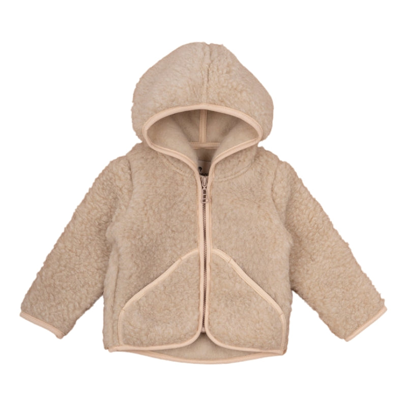 Alwero - Jas Vestje Mody Beige teddy pluche - 100% wol