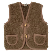Alwero Jr - Vest of bodywarmer Alpen Bruin Bark - 100% wol