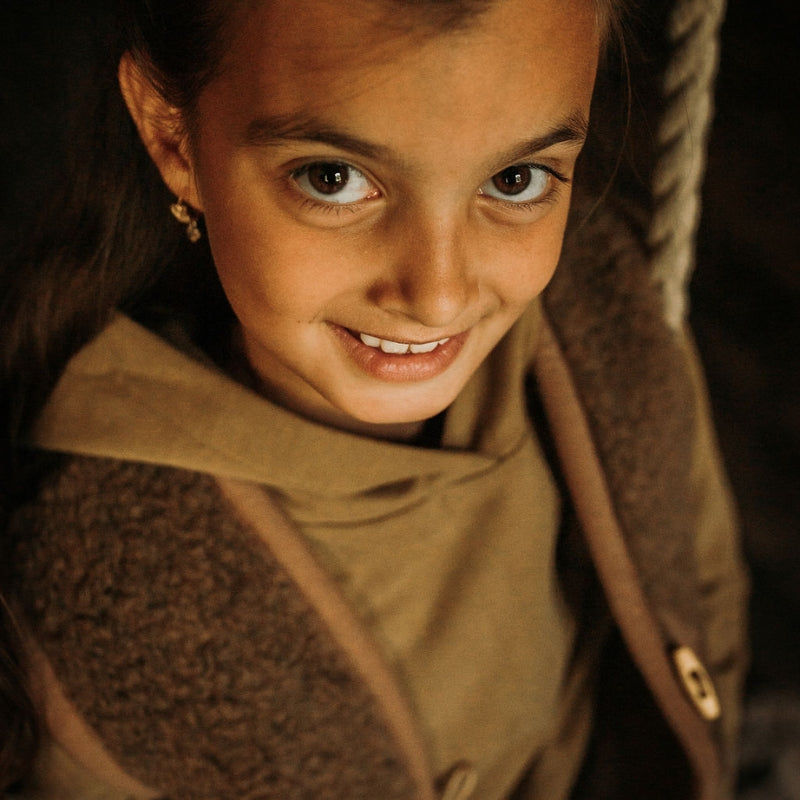 Alwero Jr - Vest of bodywarmer Alpen Bruin Bark - 100% wol