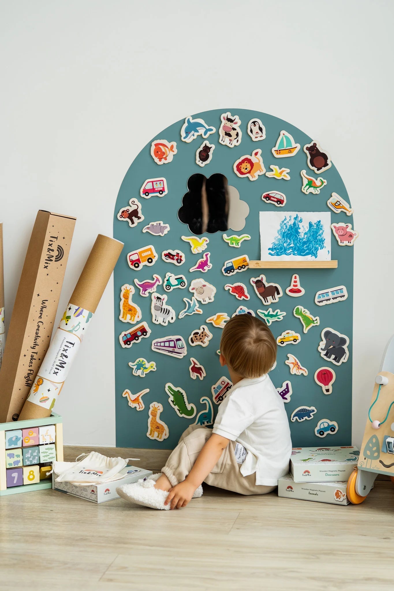 Tix&Mix - Magnetische Speelset Dieren Ontmoeten, 20-delig
