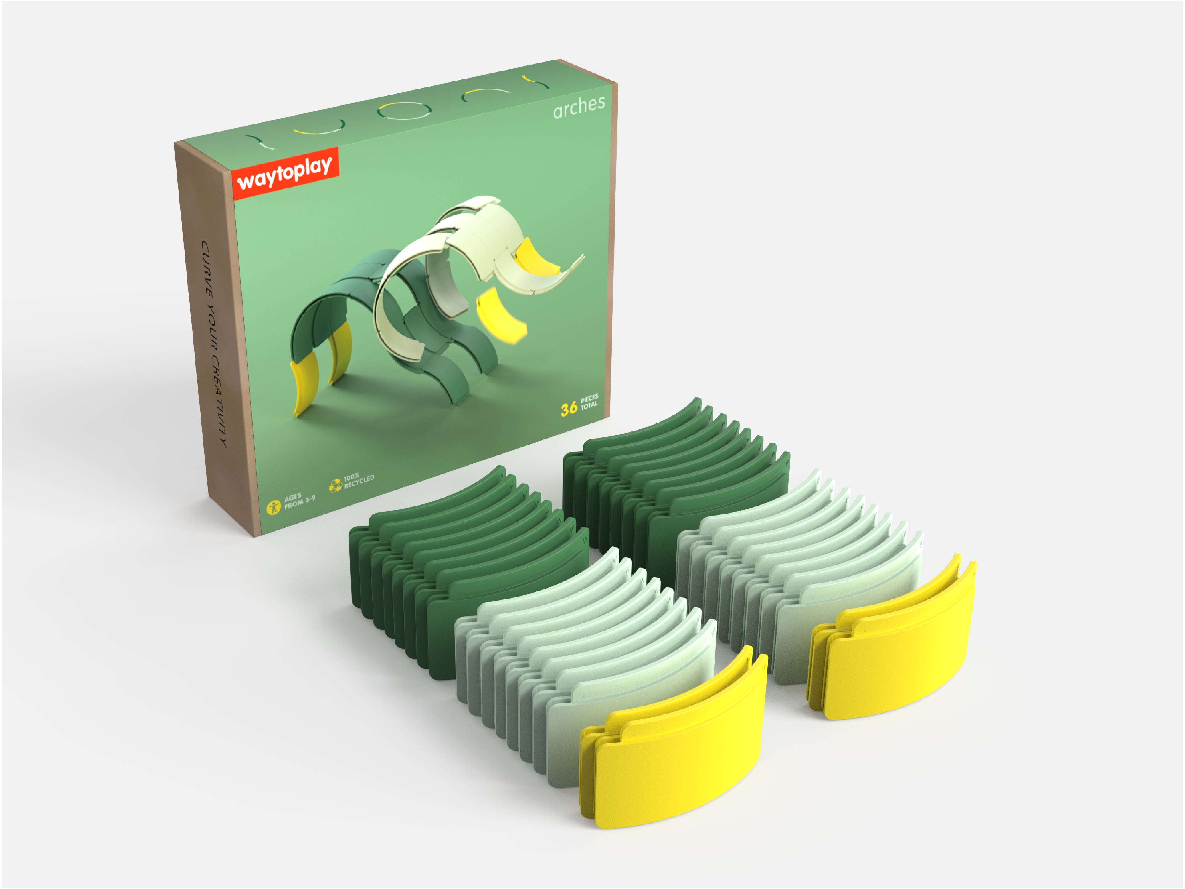 Arches Creator Set - 36 Bouwstenen | 100% Gerecycled | Waytoplay