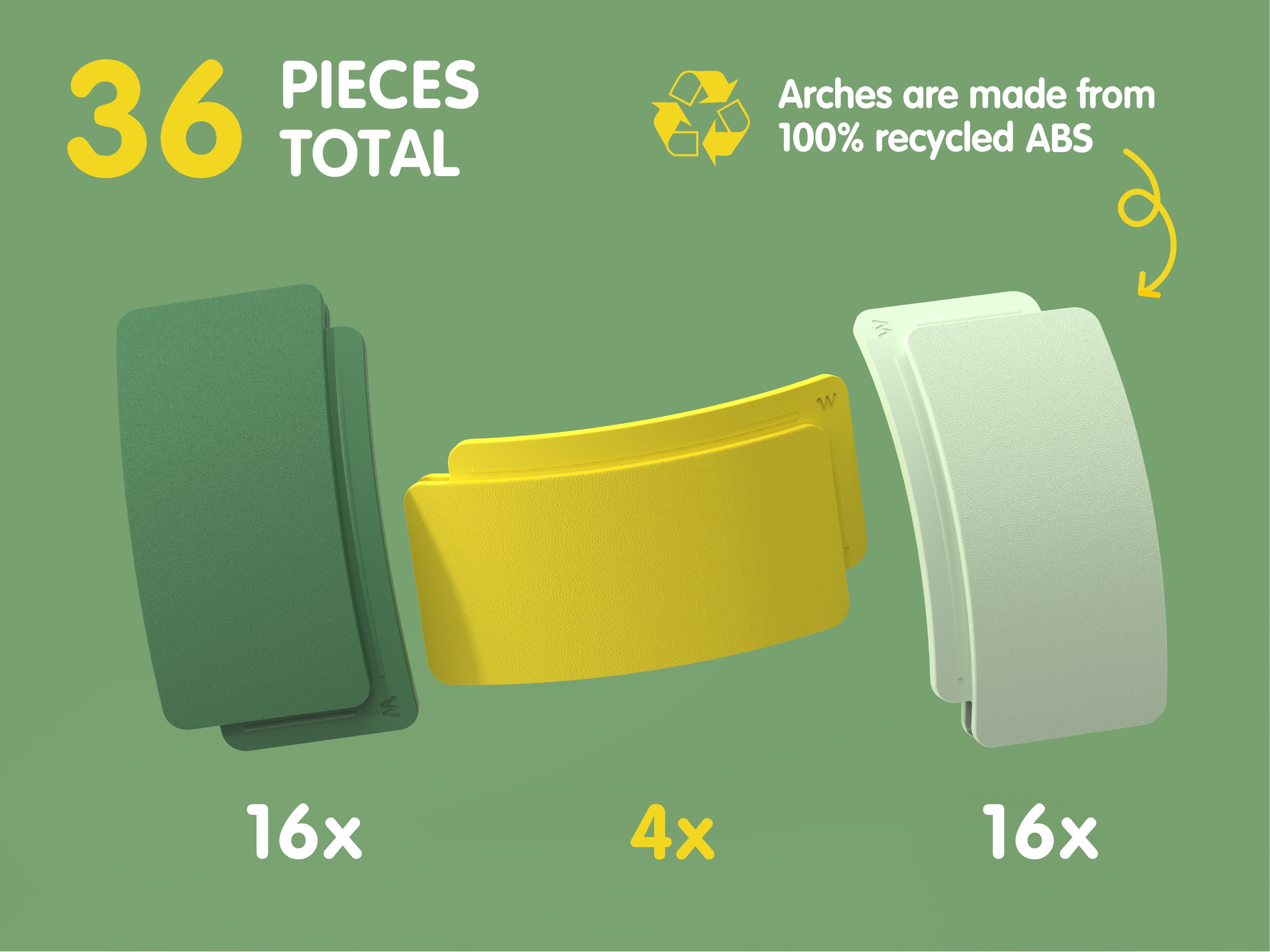 Arches Creator Set - 36 Bouwstenen | 100% Gerecycled | Waytoplay