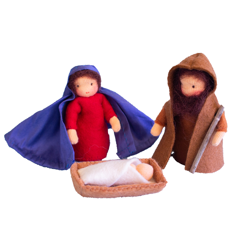 Atelier Pippilotta - DIY viltpakket - Kerststal 1 Jozef, Maria en Jezus