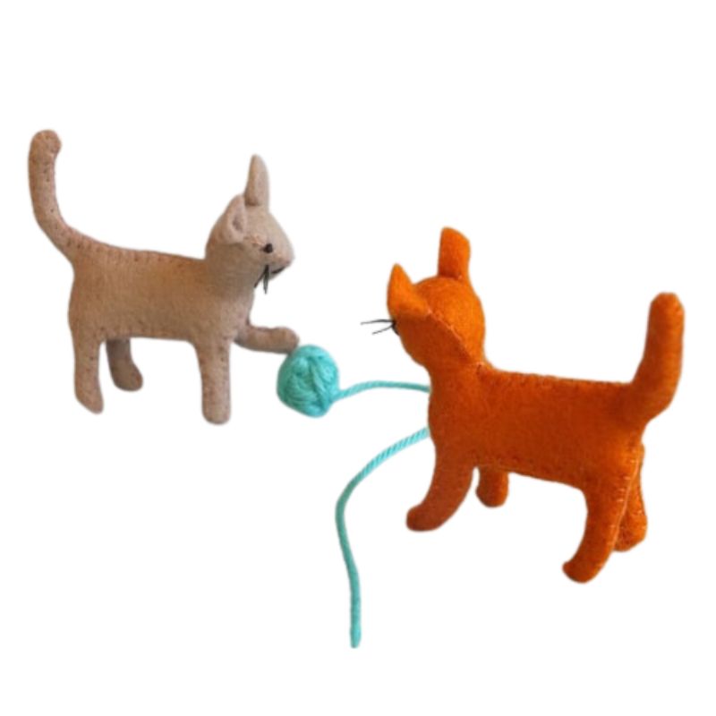 Atelier Pippilotta - DIY viltpakket - Twee poesjes