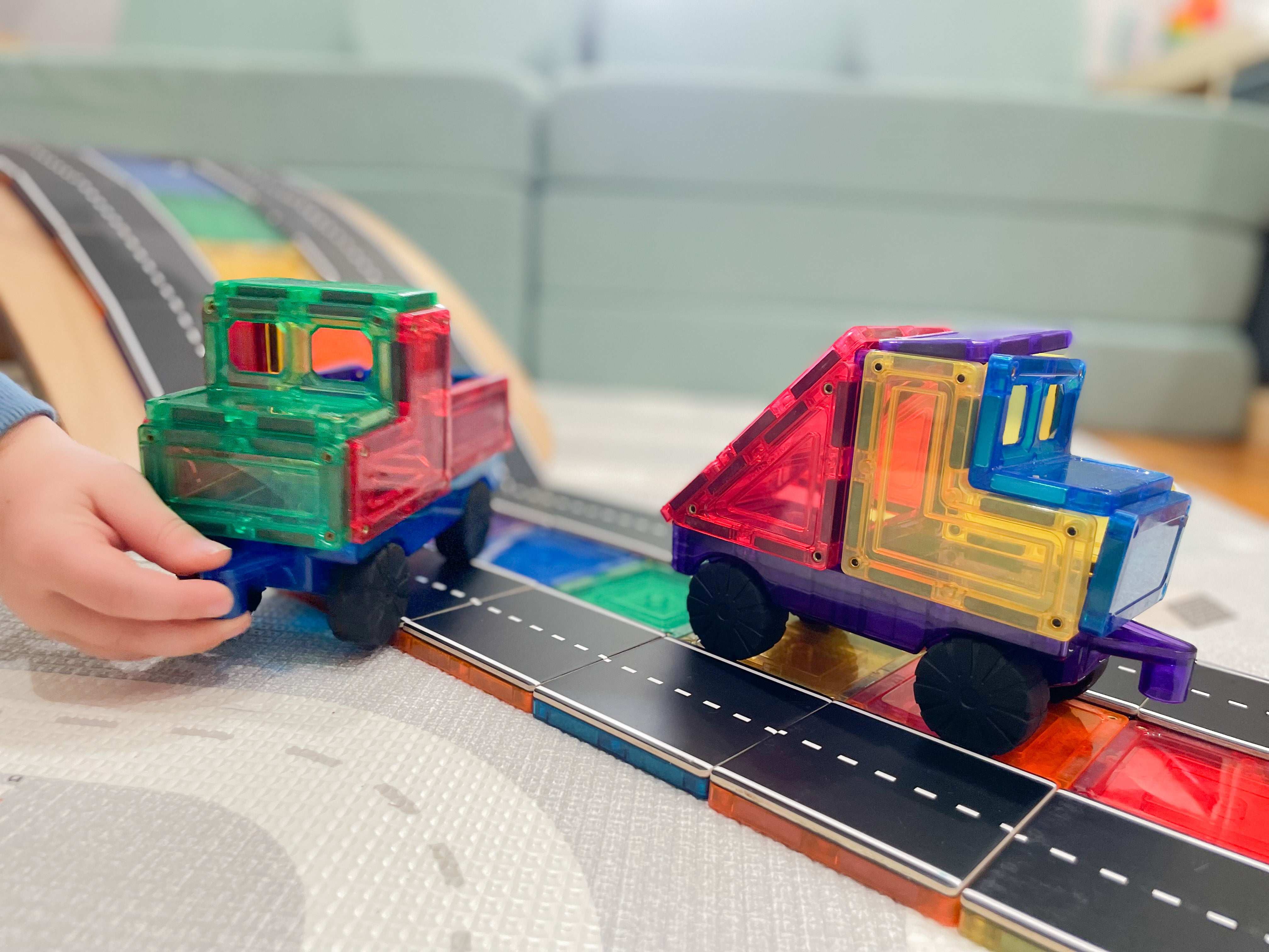 Learn And Grow - Magnetisch constructiespeelgoed Car Pack - 28 stuks