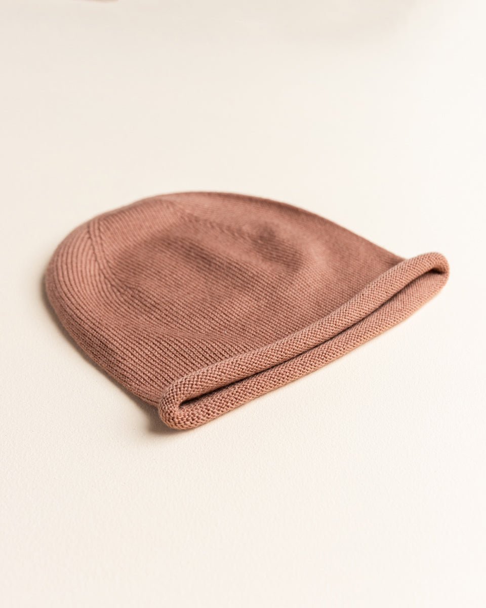 Hvid Wollen muts Efa Terracotta