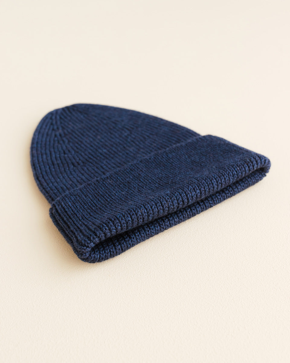 Hvid Wollen mutsje Fonzie KIDS Blue