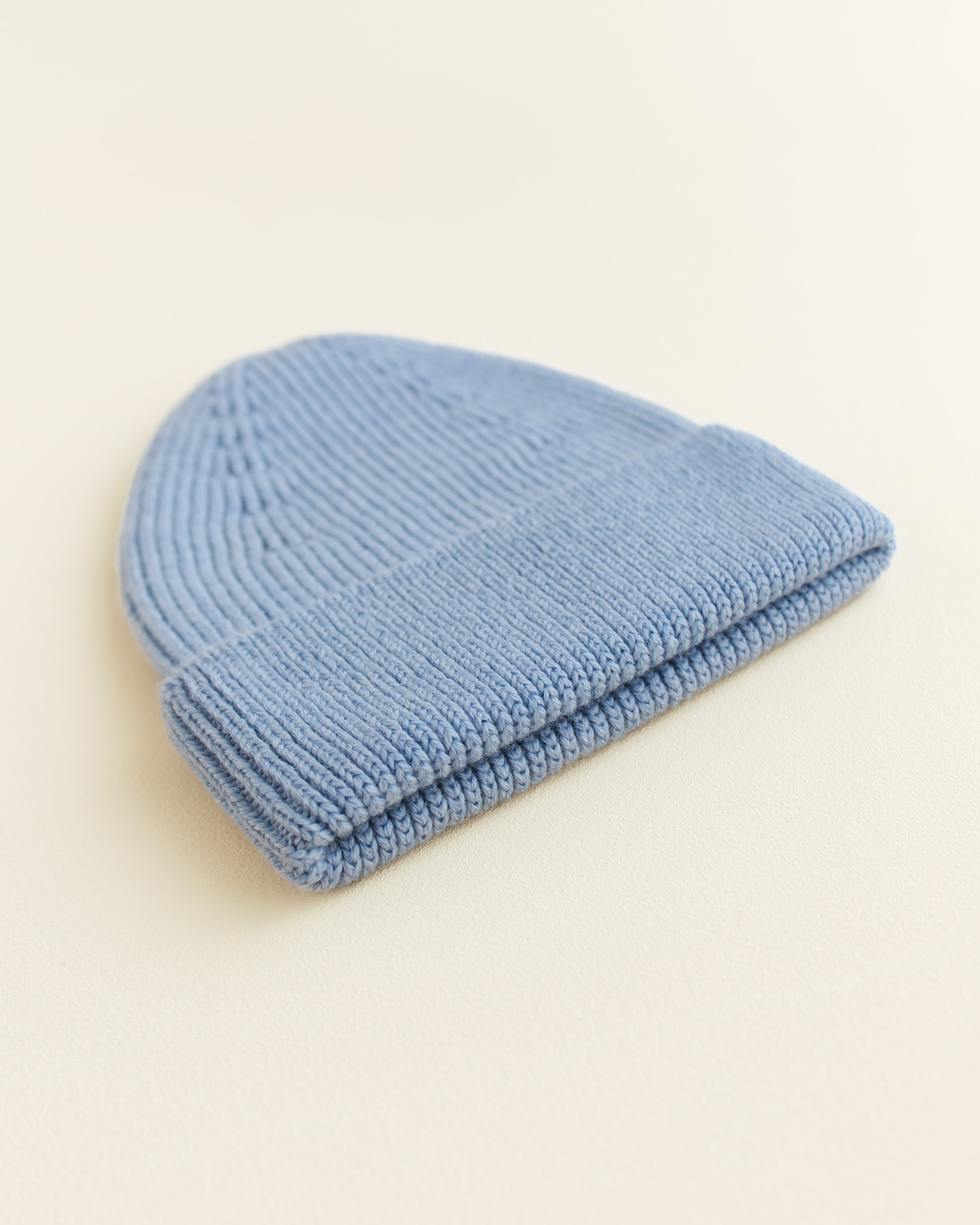 Hvid Wollen mutsje Fonzie KIDS Light Blue