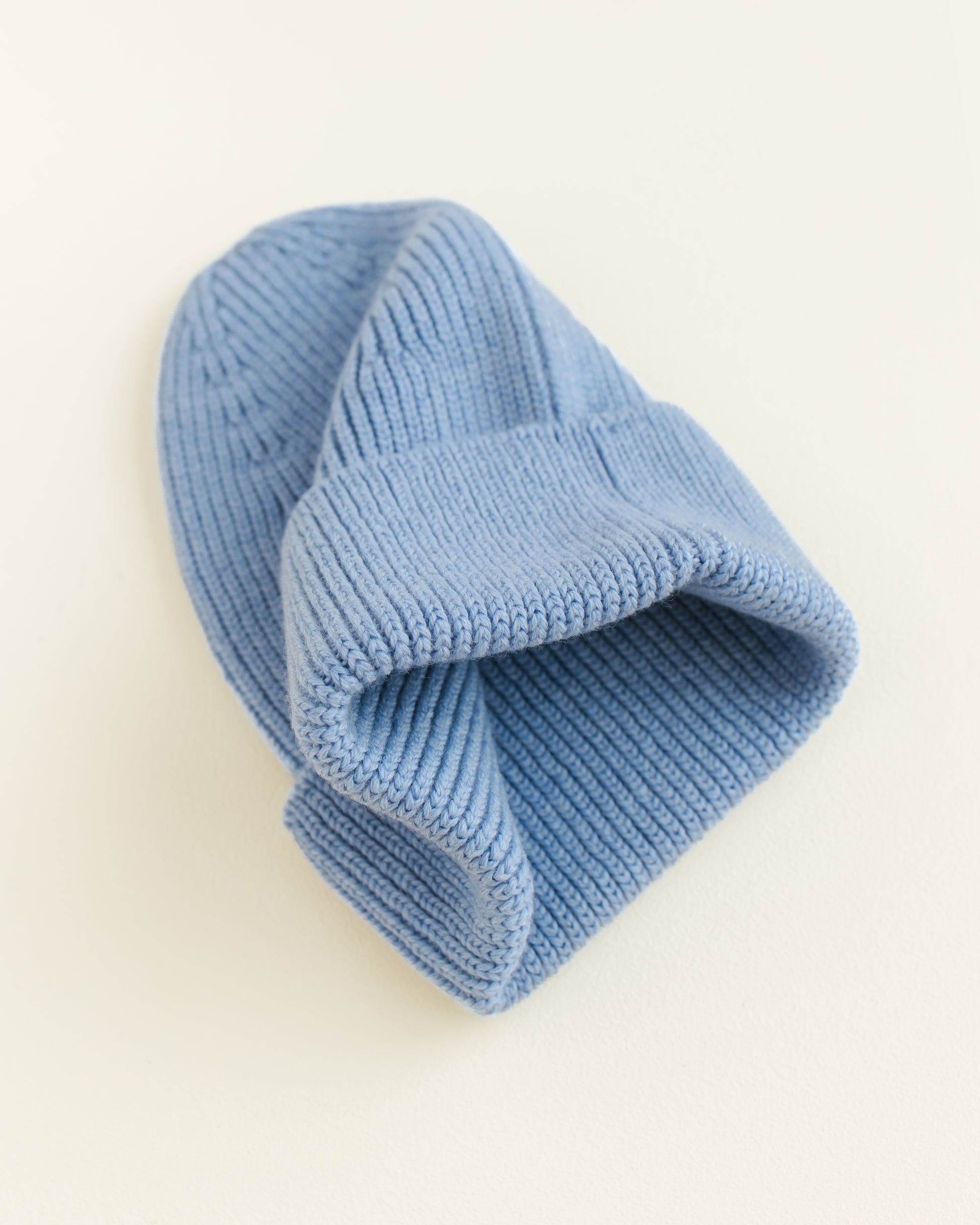 Hvid Wollen mutsje Fonzie KIDS Light Blue