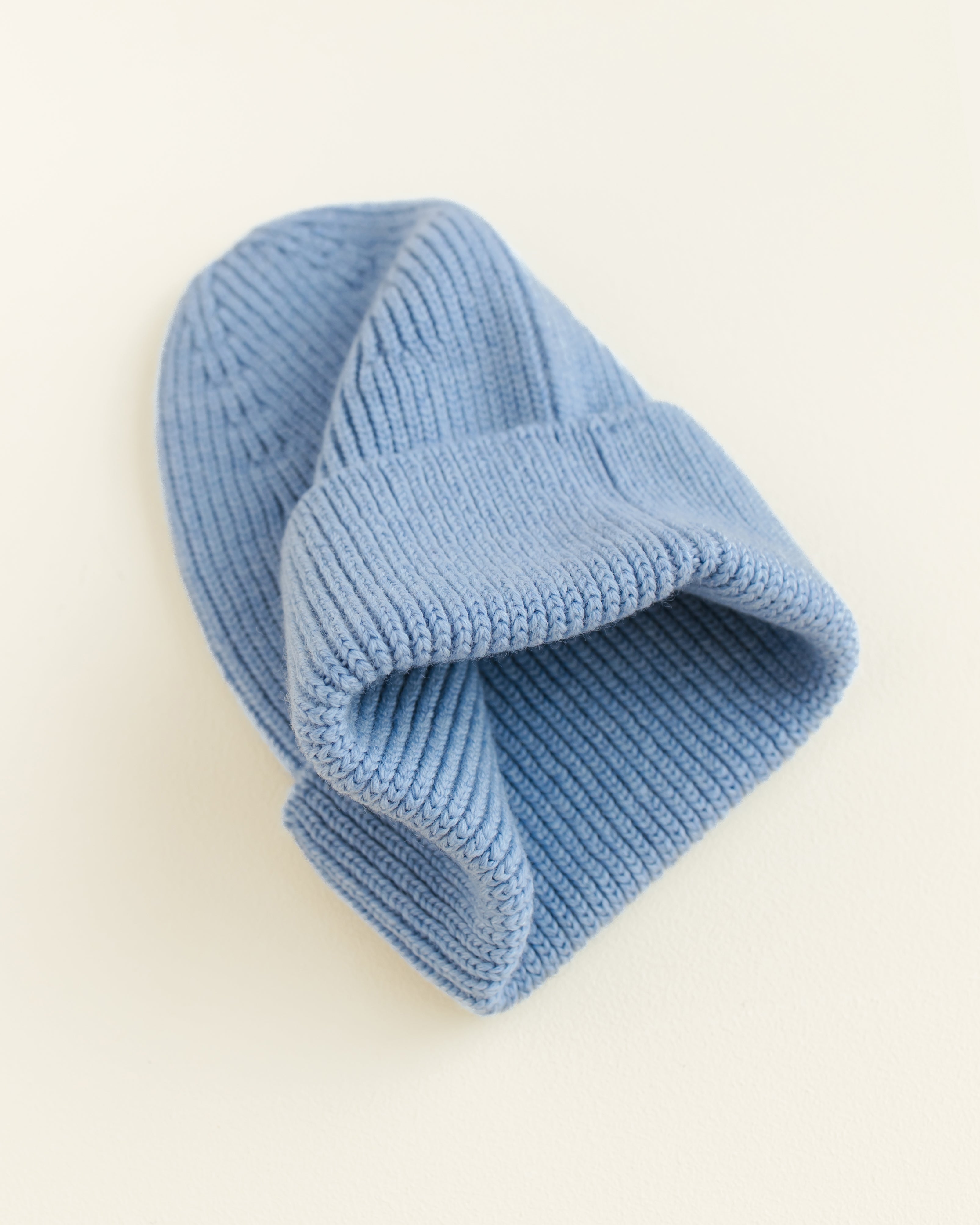 Hvid Wollen mutsje Fonzie KIDS Light Blue
