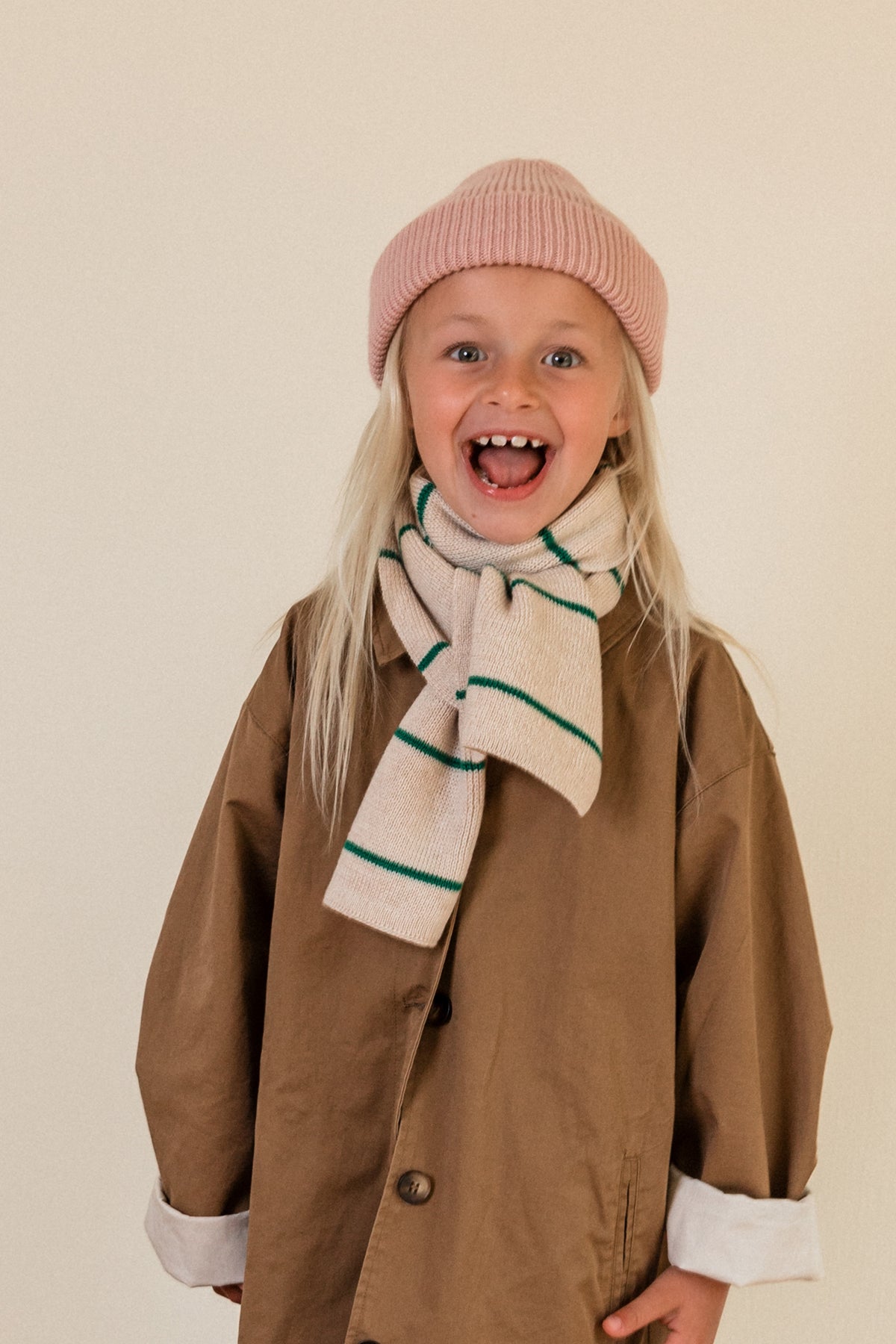 Hvid Wollen mutsje Fonzie KIDS Powder