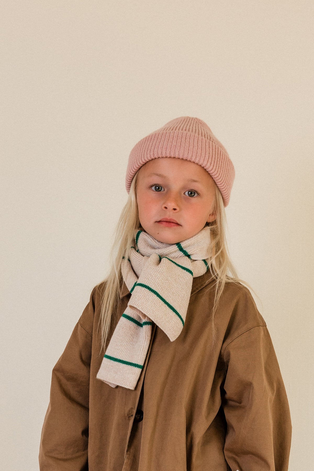 Hvid Wollen mutsje Fonzie KIDS Powder